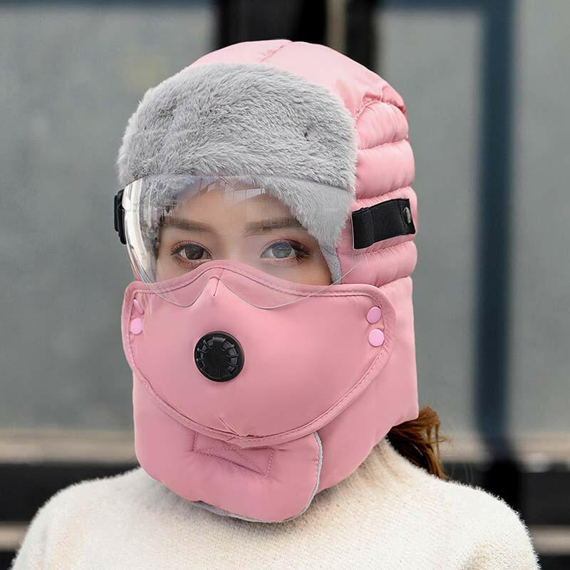 🧢 55 % RABATT NU! ✨ Termisk mössa med avtagbar andningsventilmask – vindskyddande fleece med justerbar rem för extremt kallt väder ❄️🔒