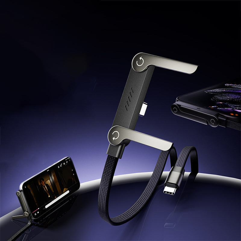 ⚡ KÖP 3, FÅ 1 GRATIS! 📱 2-i-1 Osynlig Laddningskabel – 240W Snabbladdning, Inbyggt Telefonstativ & Robust Design 🔋🎁