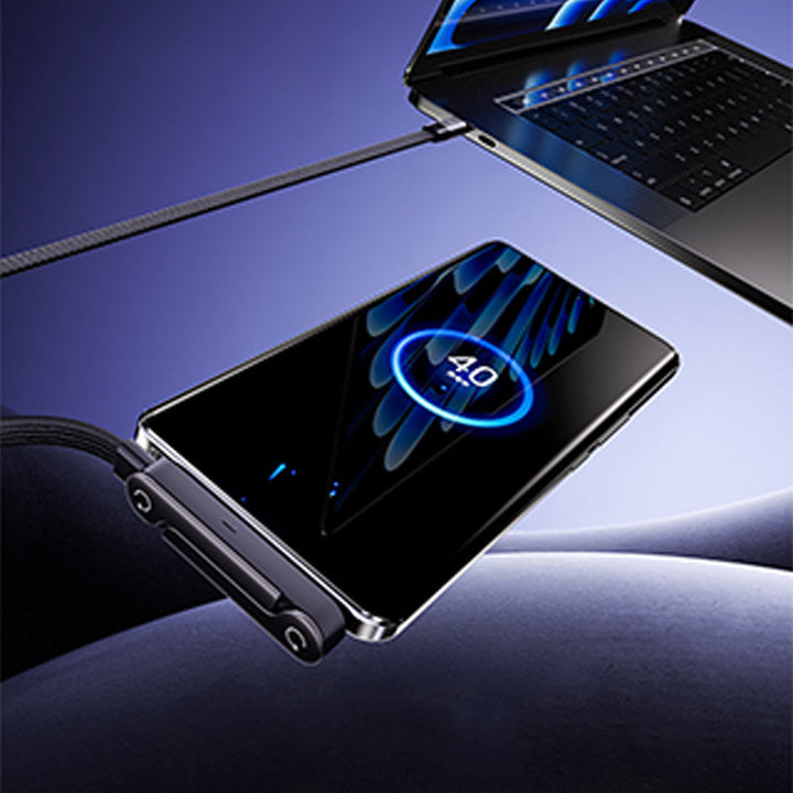⚡ KÖP 3, FÅ 1 GRATIS! 📱 2-i-1 Osynlig Laddningskabel – 240W Snabbladdning, Inbyggt Telefonstativ & Robust Design 🔋🎁