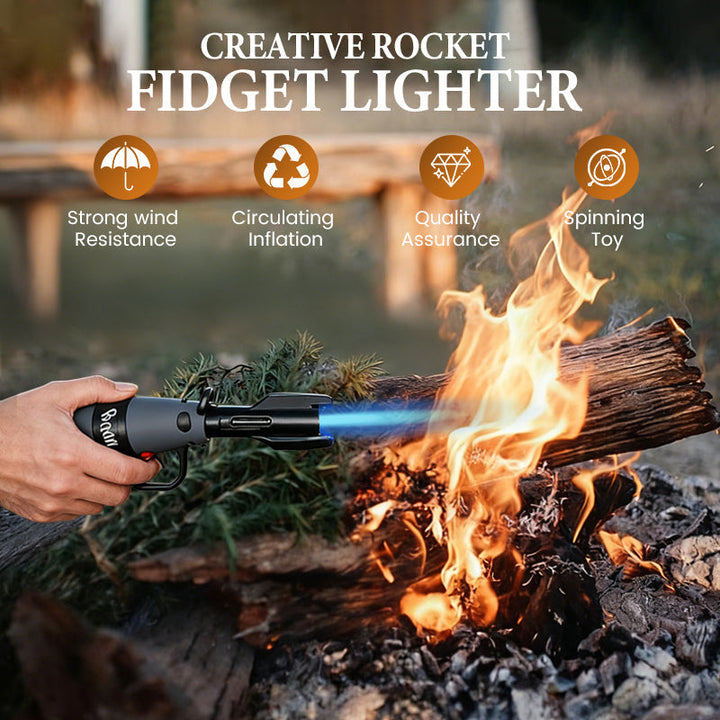 🚀 50% RABATT NU! ⏰ Kreativ Rocket Fidget Lighter - Rolig design och pålitlig låga, perfekt för prylälskare ✨