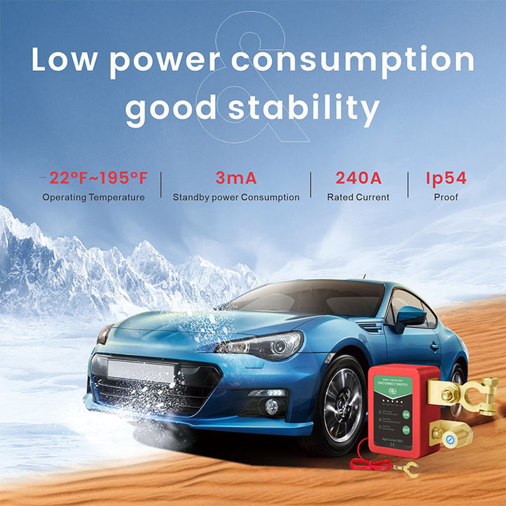 ⚡ Begränsad tid 50% rabatt 🔋🚗 12V/24V Fjärrstyrd bilbatteri avstängningsbrytare | Stöldskydd & energibesparande design ✅🔝