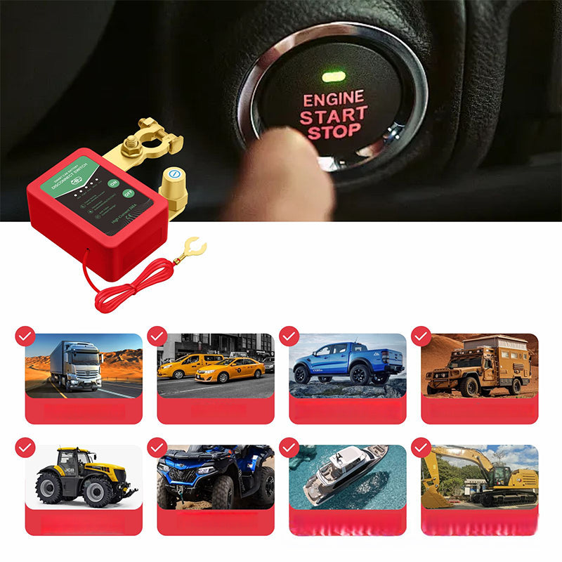 ⚡ Begränsad tid 50% rabatt 🔋🚗 12V/24V Fjärrstyrd bilbatteri avstängningsbrytare | Stöldskydd & energibesparande design ✅🔝