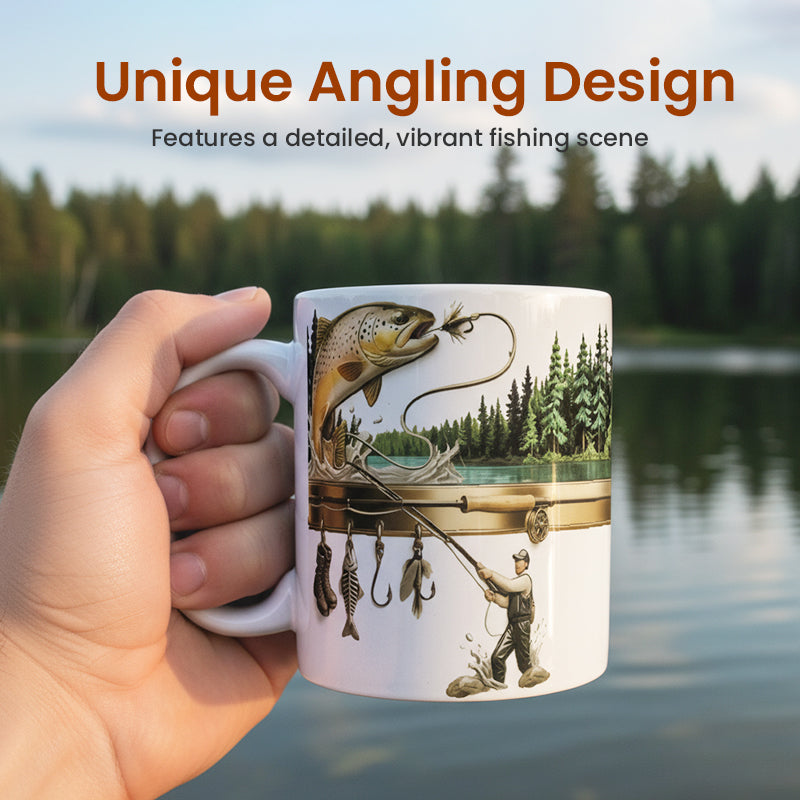 🎣Keramisk kaffekopp med fisketema