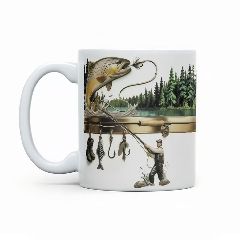 🎣Keramisk kaffekopp med fisketema