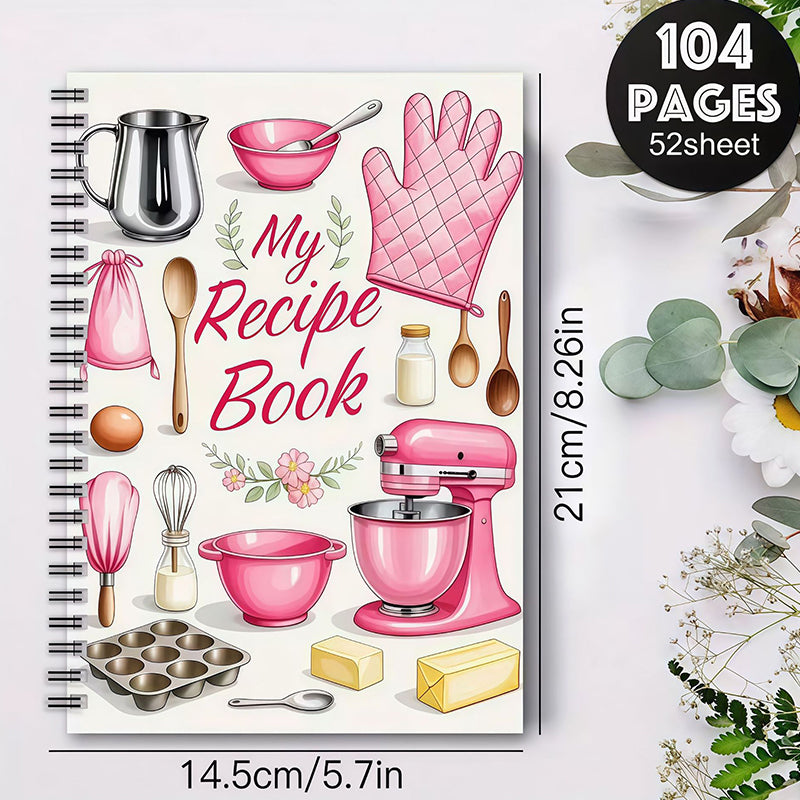 104 ark anteckningsbok för recept