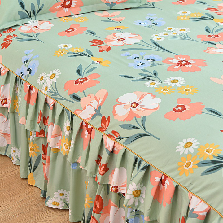 🛏️50% RABATT!🎀3-delat Volangsängkjol – Elegant Design, Fullständigt Skydd & Universell Passform 🛌