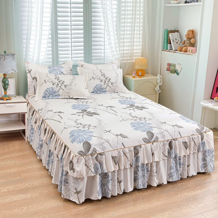 🛏️50% RABATT!🎀3-delat Volangsängkjol – Elegant Design, Fullständigt Skydd & Universell Passform 🛌