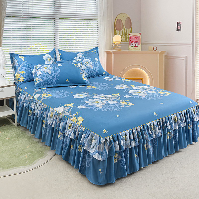 🛏️50% RABATT!🎀3-delat Volangsängkjol – Elegant Design, Fullständigt Skydd & Universell Passform 🛌