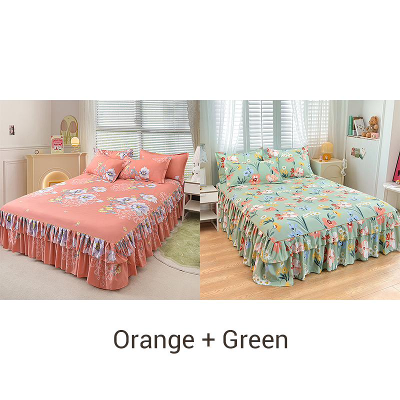 🛏️50% RABATT!🎀3-delat Volangsängkjol – Elegant Design, Fullständigt Skydd & Universell Passform 🛌