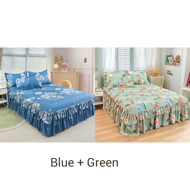 🛏️50% RABATT!🎀3-delat Volangsängkjol – Elegant Design, Fullständigt Skydd & Universell Passform 🛌