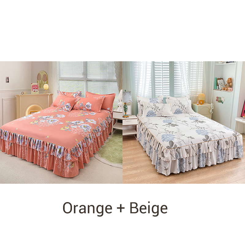 🛏️50% RABATT!🎀3-delat Volangsängkjol – Elegant Design, Fullständigt Skydd & Universell Passform 🛌