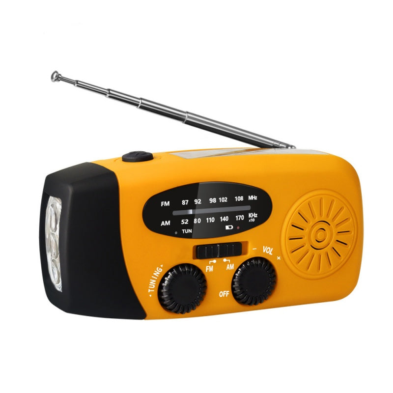 Multifunktionell bärbar solcellsradio för nödsituationer