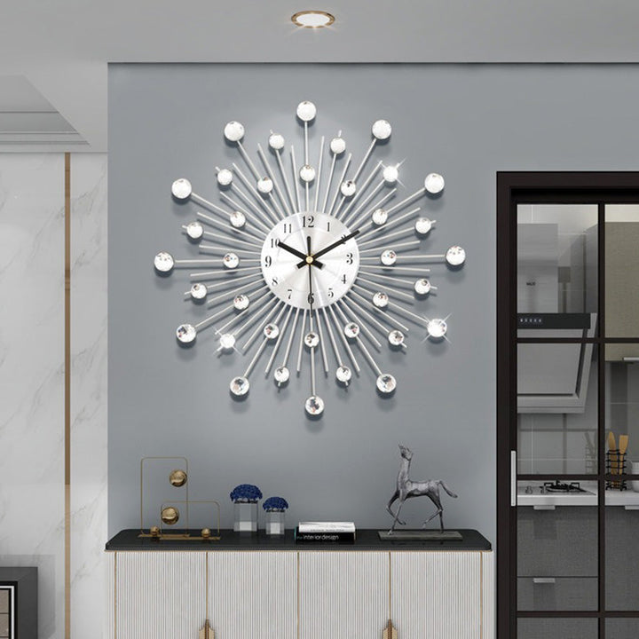 ✨60% RABATT🕰️ Kreativ väggklocka i strass – Tyst, minimalistisk lyx för vardagsrum, matsal och entré! 💎🏡