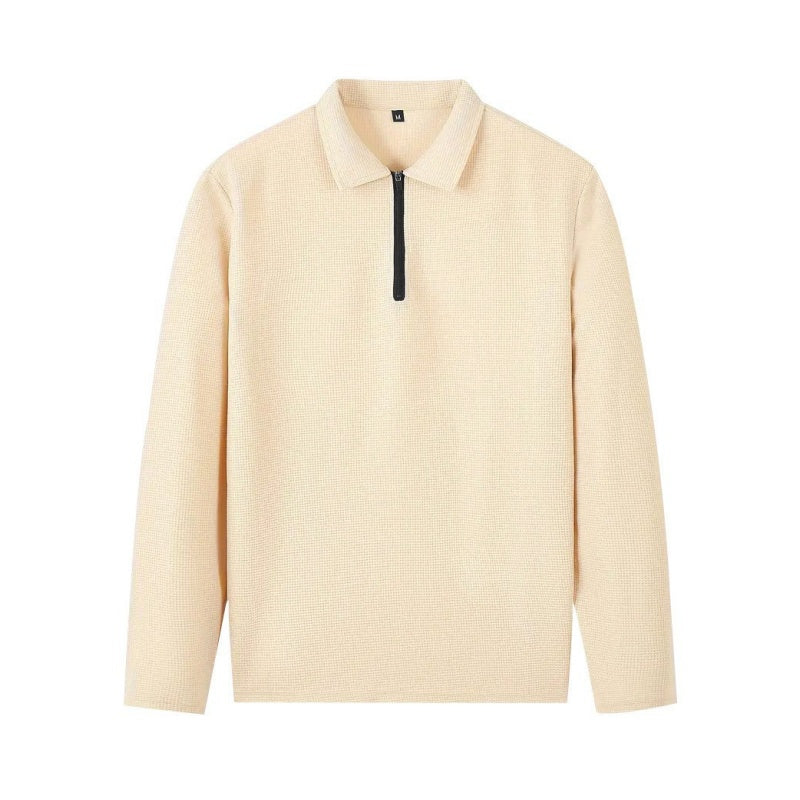 Nu 50 % vårrabatt💥Waffle Tie-Neck Sweater & Straight Leg Pants – Everyday Comfort Set for Men👕👖A set that is comfortable, but not sloppy