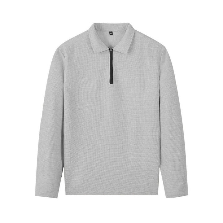 Nu 50 % vårrabatt💥Waffle Tie-Neck Sweater & Straight Leg Pants – Everyday Comfort Set for Men👕👖A set that is comfortable, but not sloppy