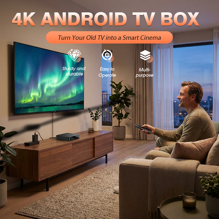 4K Android TV-box med 2,4G/5G Wi-Fi och BT 5.0